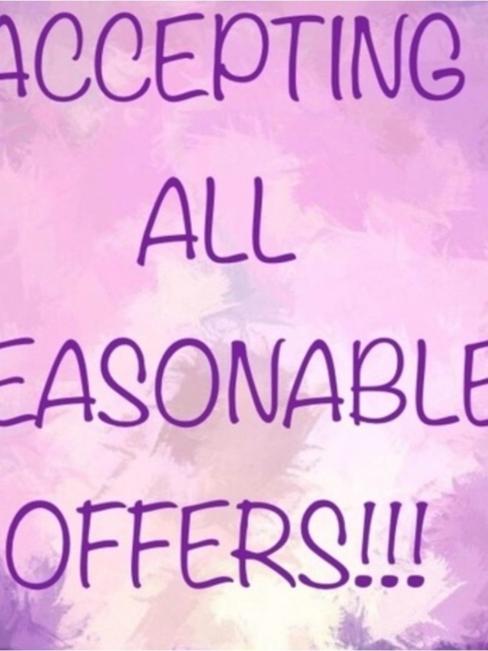 Sales !!!! REASONABLE offers
